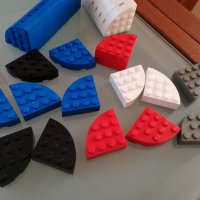 Lego тухлички заоблен ъгъл 4х4, снимка 1 - Колекции - 37361265