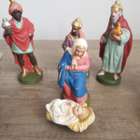 Стари фигури от сцена на Рождество Христово, снимка 12 - Колекции - 44911230