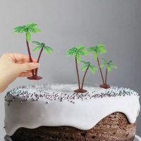Изкуствена декоративна палма палми пластмасов топер украса за торта парти и др., снимка 4 - Други - 27481755