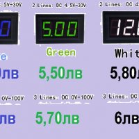 Волтметри с панел 0,56" за прав ток до 30 и 100 волта, снимка 4 - Друга електроника - 36802963