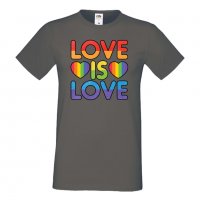 Мъжка тениска Love Is Love 2 multicolor Прайд,Празник.Повод,Изненада, снимка 5 - Тениски - 37103173