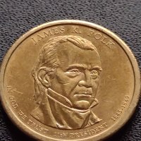 Възпоменателна монета 1 долар JAMES K. POLK 11 президент на САЩ (1845-1849) за КОЛЕКЦИЯ 38108, снимка 2 - Нумизматика и бонистика - 40765964