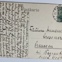 Стара черно-бяла картичка Бад Елстер 1913, снимка 2 - Филателия - 44110809