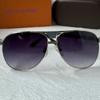 Louis Vuitton мъжки слънчеви очила авиатор, снимка 3 - Слънчеви и диоптрични очила - 44845152