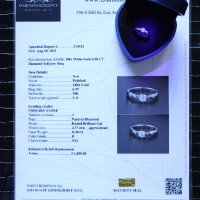 Нов Златен Пръстен с 0.30кт Естествен Нетретиран Диамант, снимка 5 - Пръстени - 43060951