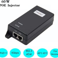 Procet 60W 5Gbps, активен PoE-Injector-Midspan 60W 55V,802.11ax,WiFi 6, снимка 2 - Кабели и адаптери - 43587333