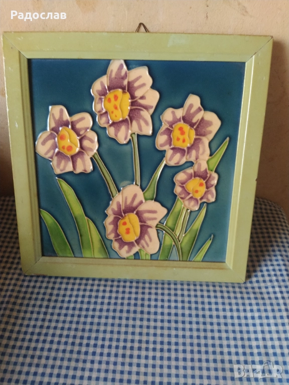 керамична картина Цветя, снимка 1