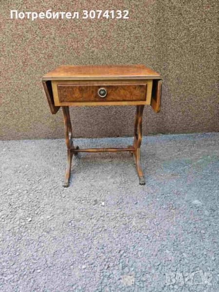 Английска масичка с интарзия, снимка 1