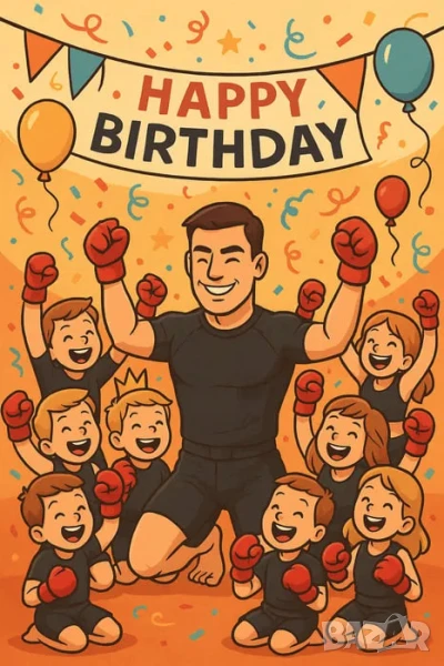 Анимация с бойни изкуства за детски рожден ден, снимка 1