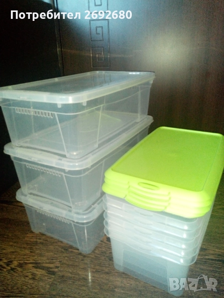 Нови комплекти от 6бр. или от 3бр. прозрачни кутии за съхранение , снимка 1