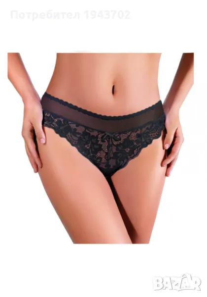 Дантелени бикини в черен цвят 121231, снимка 1