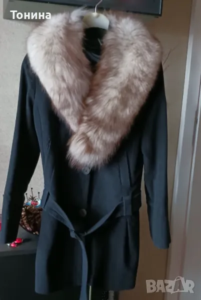 Дамско черно секси палто , снимка 1