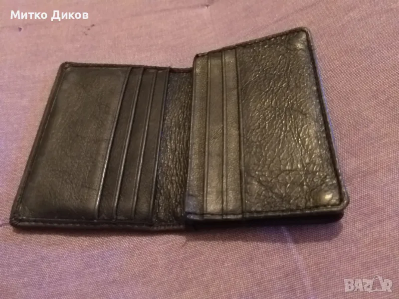 Калъвче за документи карти естестевена кожа 110х80мм, снимка 1