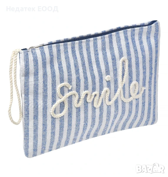 Несесер за таолетни принадлежности, Бял - Син, 32x22 см., снимка 1