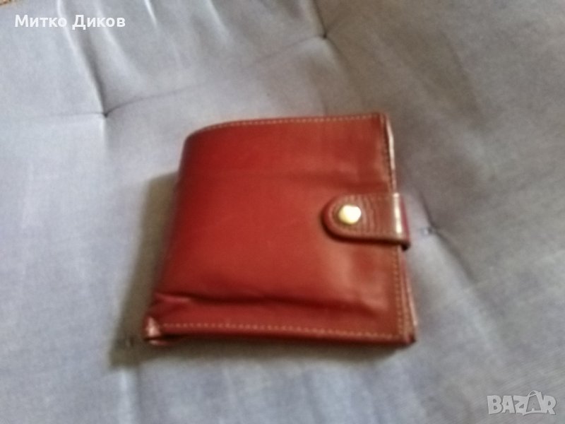 Портфейл естествена кожа керемида 101х96мм, снимка 1