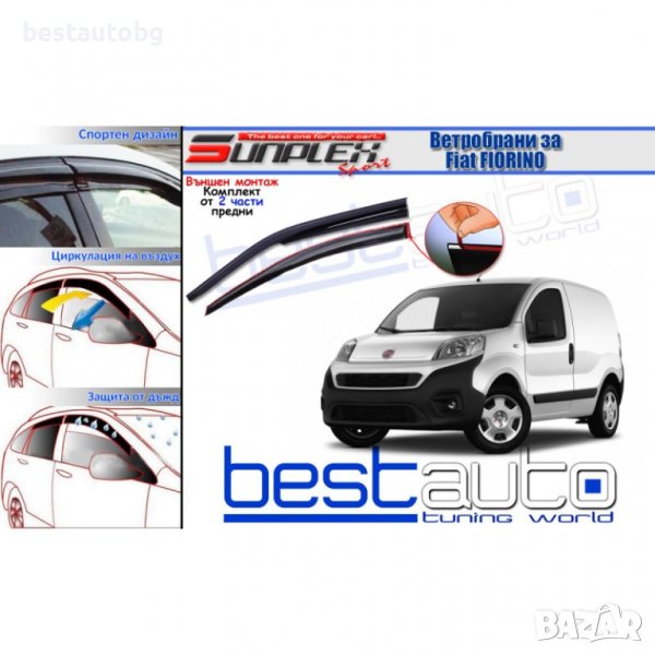 Ветробрани Sunplex Mugen Style за Fiat Fiorino (2007-2017), снимка 1