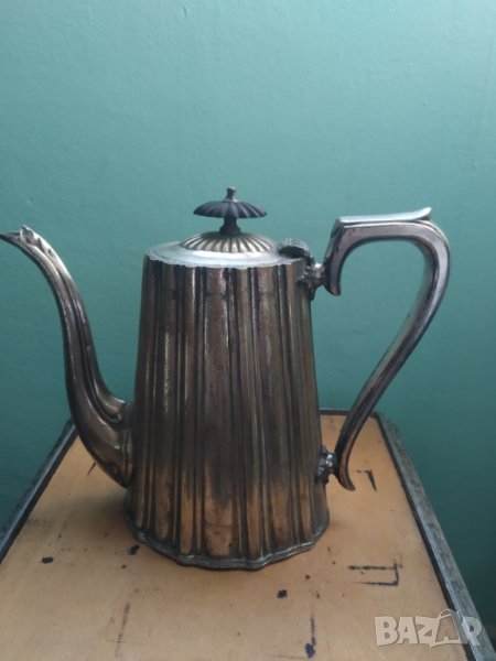 стара посребрена кана, снимка 1