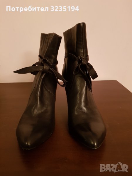 Черни кожени боти, снимка 1