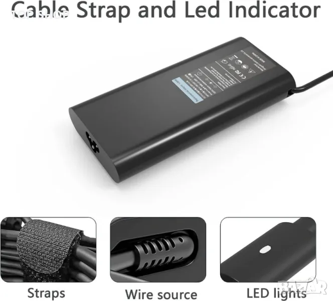 Захранващ адаптер за Dell - 130W, USB C (за английски контакт), снимка 1