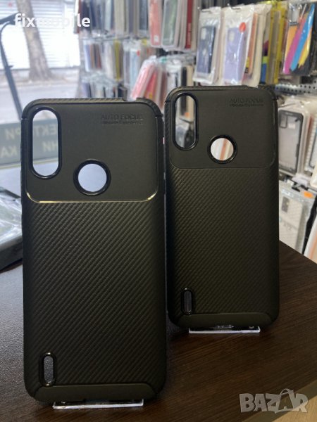Motorola Moto E7 Power Carbon Fiber силиконов Калъф / Кейс, снимка 1