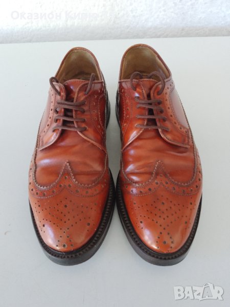 Мъжки кожени италиански обувки , снимка 1