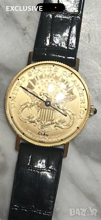 Златен часовник. Eska Twenty Dollars $20 Златна монета 18K жълто злато, снимка 1