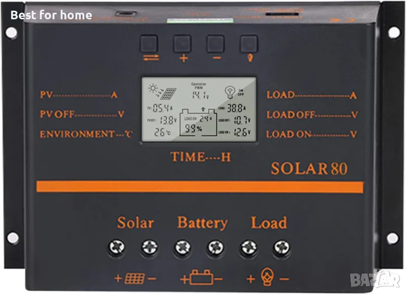 Moniss 80A PWM соларен контролер за зареждане-модул, снимка 1