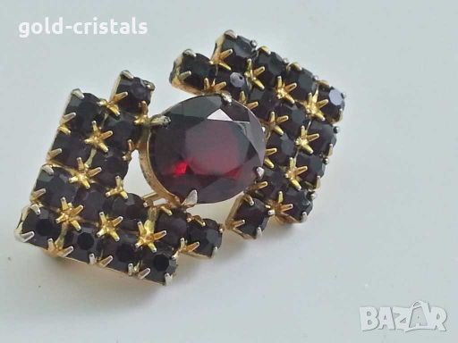 стара брошка с гранати, снимка 1