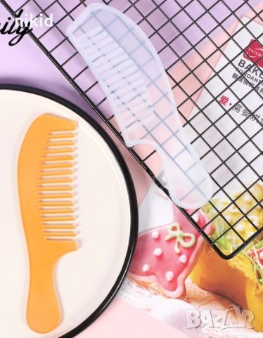 Грамаден гребен силиконов молд форма калъп фондан шоколад смола , снимка 1