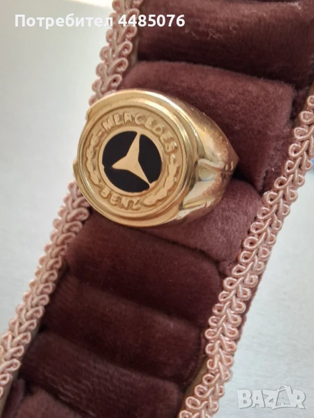 МЪЖКИ ЗЛАТЕН ПРЪСТЕН МЕРЦЕДЕС , снимка 1