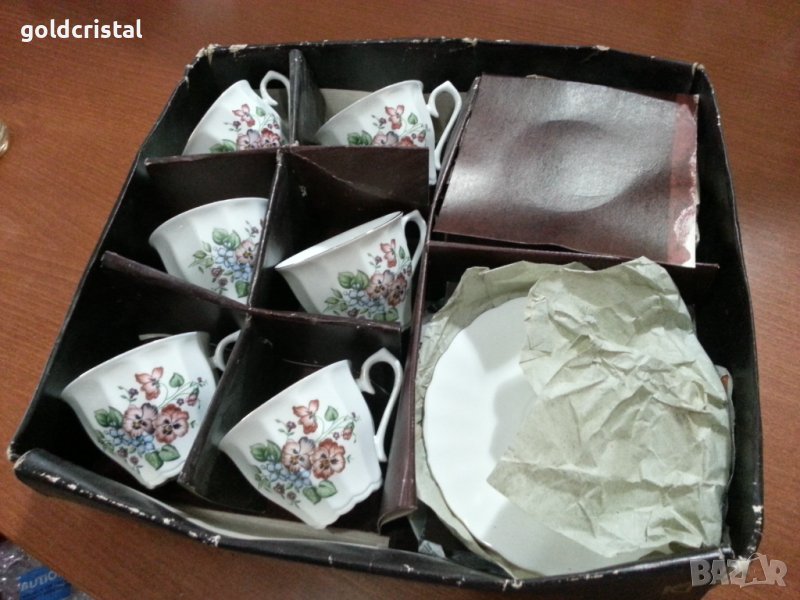 Български костен порцелан Бононя чаши за кафе, снимка 1