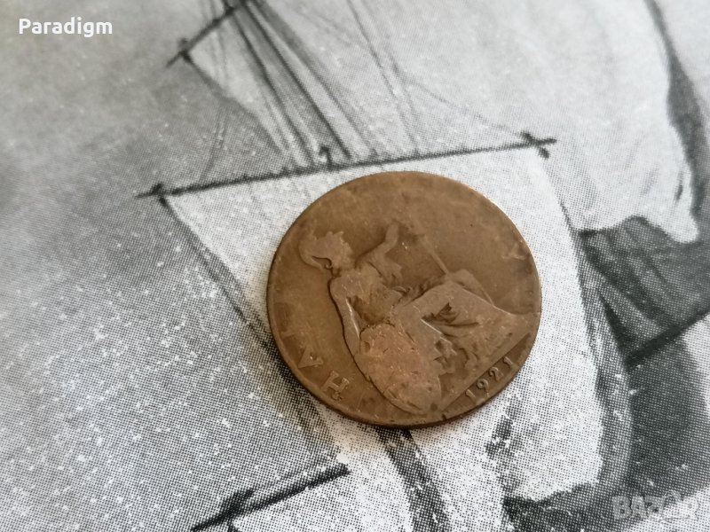 Монета - Великобритания - 1/2 (половин) пени | 1921г., снимка 1
