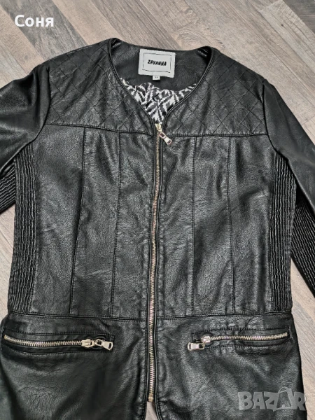 Дамско еластично кожено яке ,естествена кожа М , снимка 1