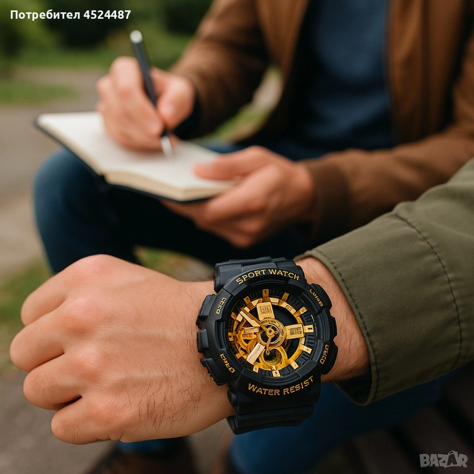 Мъжки мултифункционален часовник - Спортен, водоустойчив и удароустойчив, снимка 1