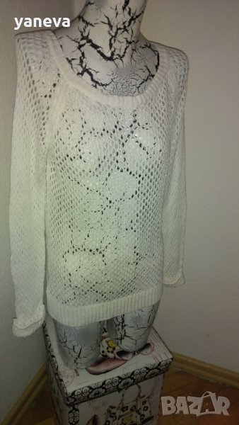 🔚🆒"Esmara"снежно бяла мрежеста блуза , снимка 1