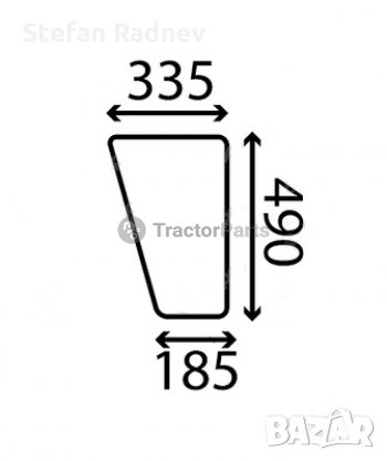 СТЪКЛО ПРЕДНО (ДОЛНА ЧАСТ, ПЛОСКО) - JOHN DEERE 50 СЕРИЯ, снимка 1