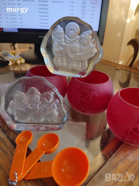 стъклен свещник, снимка 1