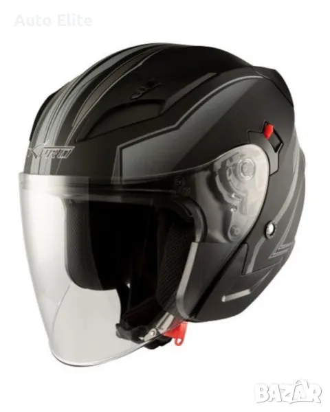 Скутер каска APRO YORK MATT SILVER  38219, снимка 1