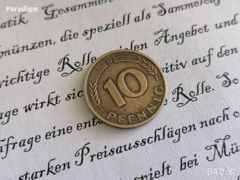 Монета - Германия - 10 пфенига | 1985г.; серия G, снимка 1