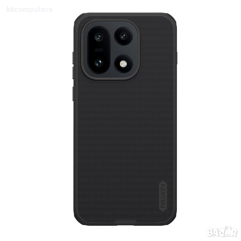 NILLKIN Frosted Shield калъф за OnePlus 15 5G- твърд матов PC гръб, Вкл.Протектор, Черен, снимка 1
