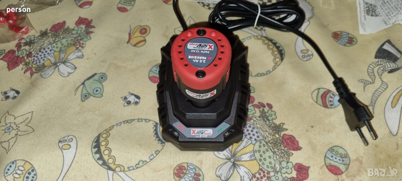 Батерия и зарядно Parkside 12v чисто нови с гаранция, снимка 1