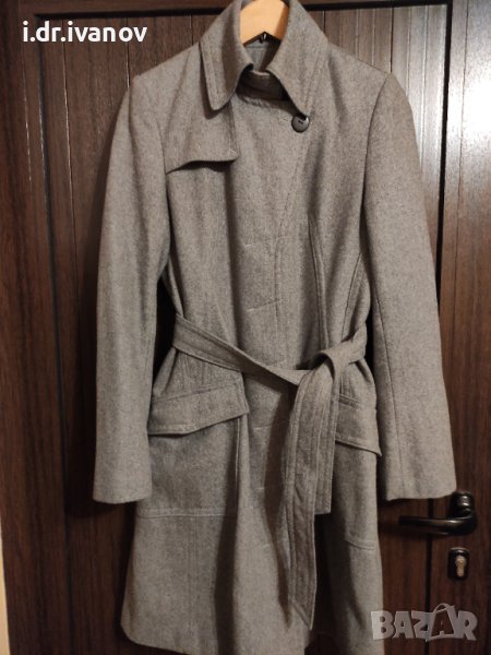 сиво дълго палто, снимка 1