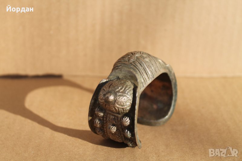 Възрожденска сребърна гривна с емайл, снимка 1