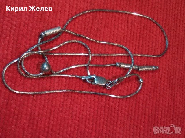 ЕФИРНО ДЕЛИКАТНО ИТАЛИАНСКО СРЕБЪРНО КОЛИЕ СРЕБРО 925 с РОДИЕВО ПОКРИТИЕ 36122, снимка 3 - Колиета, медальони, синджири - 39666738