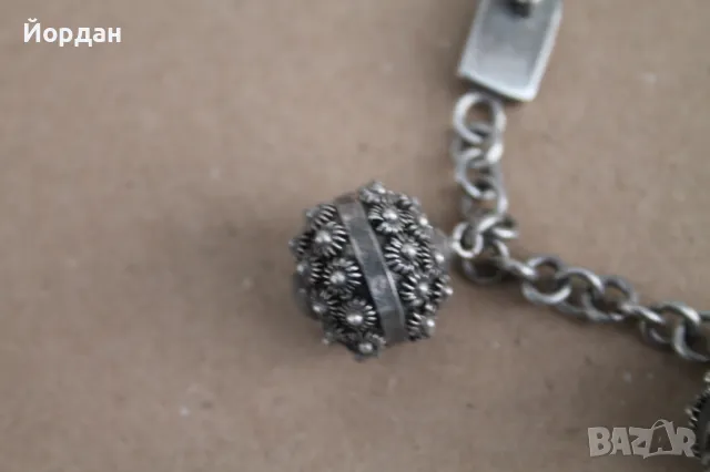 Уникална дамска сребърна гривна , снимка 2 - Гривни - 49798273