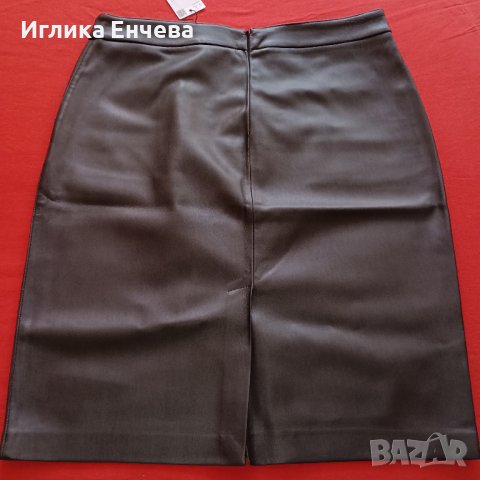 Поли от изкуствена кожа на Mango 