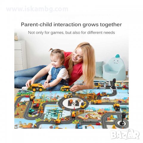 Детска постелка за игра-килим с писта-размери 130х100см - 7 модела - код 3318, снимка 11 - Други - 35411273