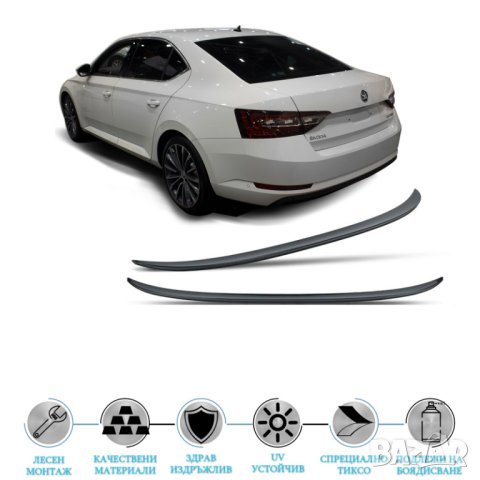 заден спойлер за Шкода Skoda SUPERB (15-20) лип 