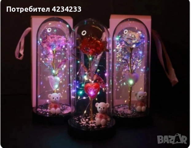 Романтична стъкленица с роза 