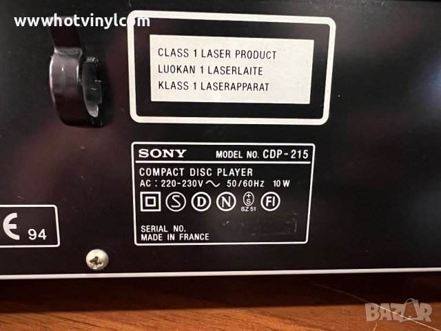 Компакт диск плейър Sony CDP-215, снимка 4 - Други - 43800071